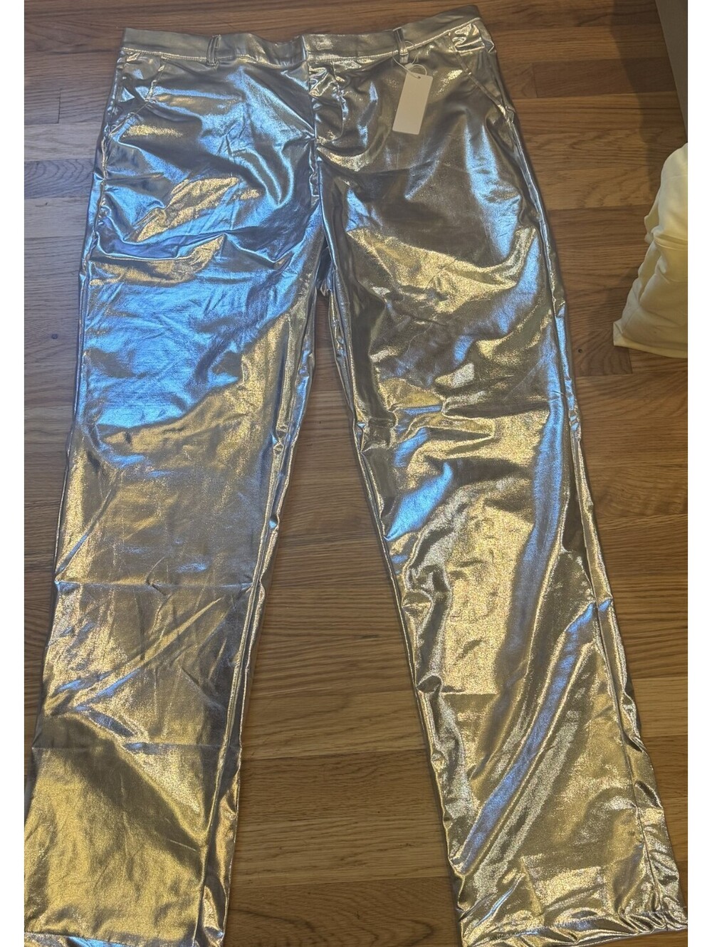 Nwt Mens Tia Bing Silver Disco Pants Size 38